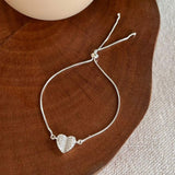 Pulseira Coração Zircônias Regulável