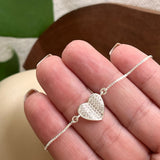 Pulseira Coração Zircônias Regulável