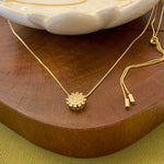 Colar Regulável Zircônias Dourado