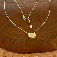 Colar Coração Liso Dourado