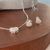 Conjunto Corações Cravejados