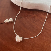 Conjunto Corações Cravejados