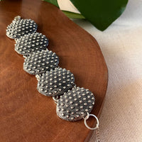 Pulseira Larga Prata Envelhecida
