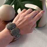 Pulseira Larga Prata Envelhecida