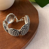 Pulseira Larga Prata Envelhecida